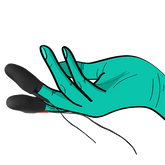 ElectraStim Silicone Noir 'Explorer' Electro Finger Sleeves